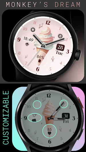 Ice Cream Pastel Watch Face Screenshot 0