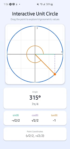 The Unit Circle App Screenshot 0
