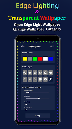 Edge Lighting-Mirror Wallpaper Screenshot 2