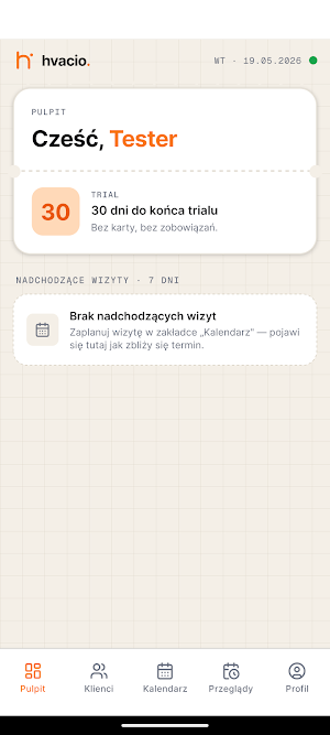 Hvacio: Serwis HVAC, Przeglądy Screenshot 0