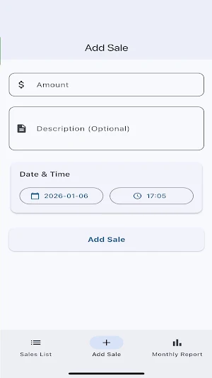 Daily Sales Tracker Screenshot 0