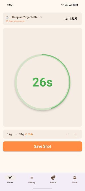Coffee Shot Timer Screenshot 1
