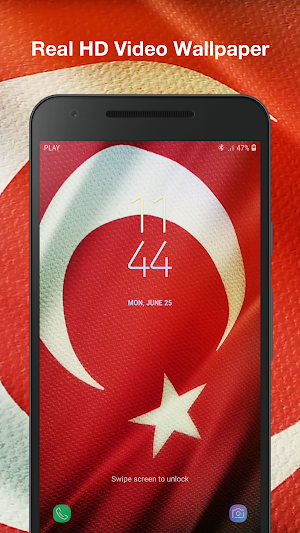 3D Turkey Flag Live Wallpaper Screenshot 2