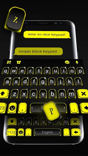 Black Yellow Business Keyboard Theme Screenshot 0
