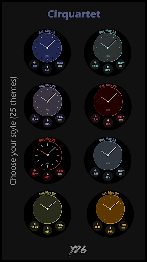 Y26 Cirquartet Watch Face Screenshot 2