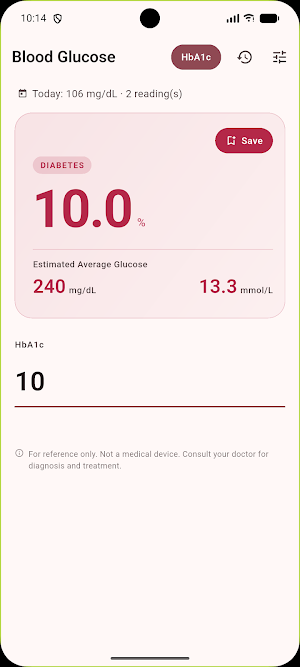 Glucose Converter Log Screenshot 0