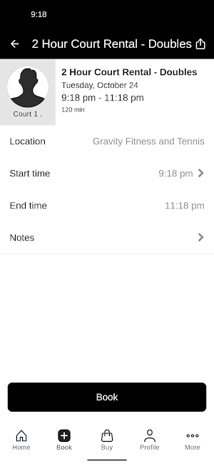 Gravity Fitness and Tennis Screenshot 2