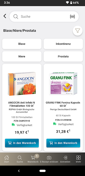 Onlineapotheke Süssmann Screenshot 2