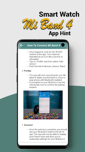 Mi Band 4 Smart Watch App Hint Screenshot 3