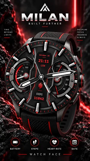 LX004 Milan Luxury Watch Face Screenshot 3