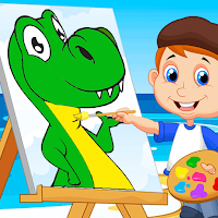 Dinosaur Cartoon Coloring Game