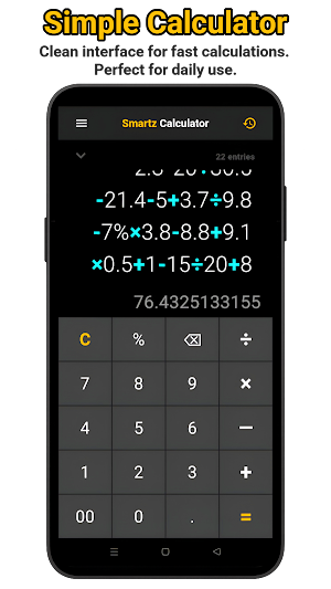 Smartz Calculator with History Screenshot 0