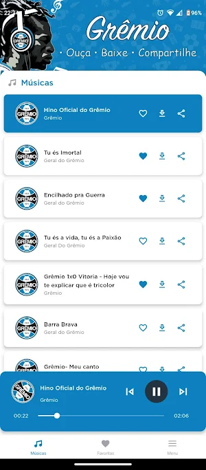 Músicas do Grêmio Screenshot 0