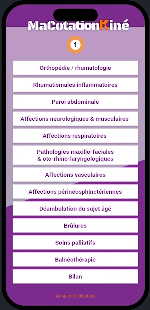 Ma Cotation Kiné Screenshot 1