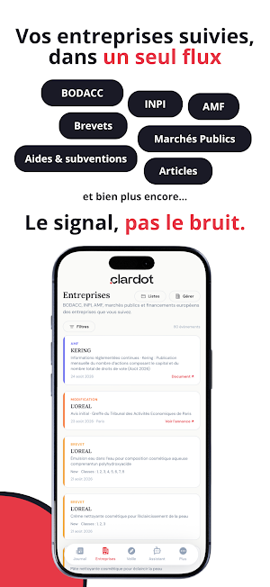 Clardot : Veille Entreprise Screenshot 0