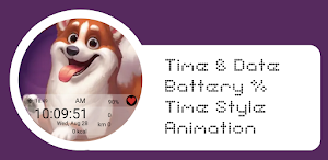 Animated Cute Dog Watch Face Screenshot 2