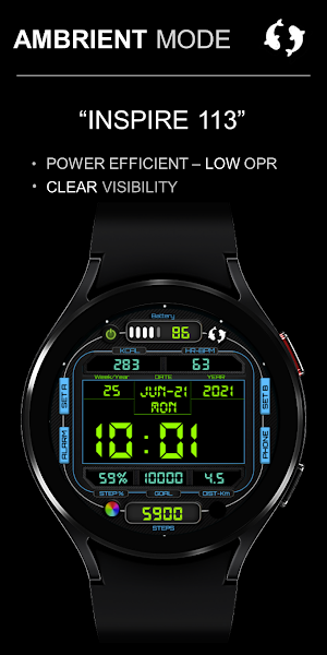 Inspire13 - Digital Watch Face Screenshot 1