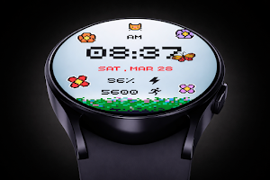 Colorful Floral PixelWatchFace Screenshot 0