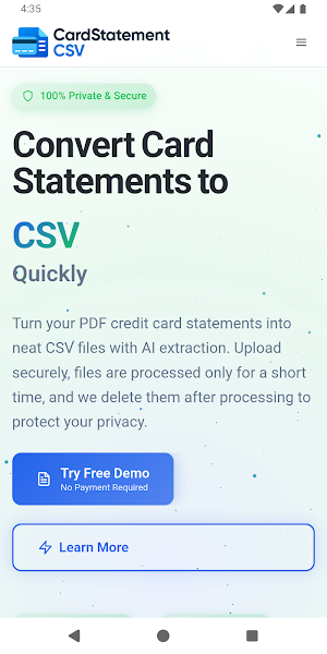 Card Statement CSV Screenshot 0