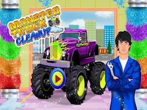 Monster Truck Cleanup: Car Repair & Fix It Game Screenshot 3