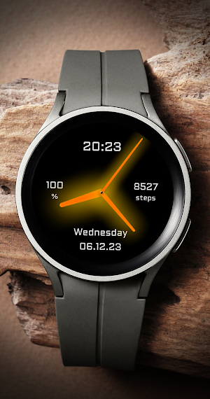 EY06 Orange Glow Watchface Screenshot 0