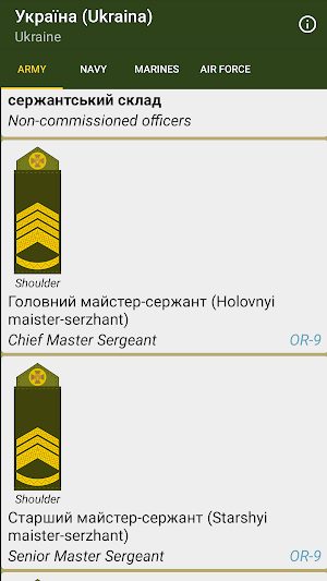 Military Ranks Screenshot 0