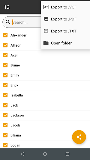 Share Contacts Screenshot 1