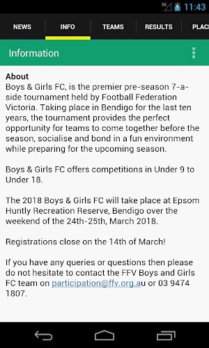FFV Boys & Girls FC Screenshot 0