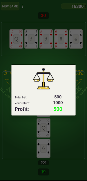 3 Cards Blackjack Screenshot 3