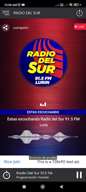 Radio Del Sur 91.5 FM Screenshot 0