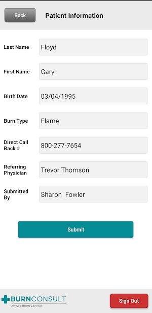 WF BurnConsult Screenshot 1