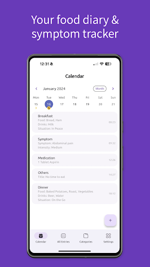 FoodLog - Food diary Screenshot 0