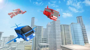 Aero Bus Robot Flying Game screenshot 4