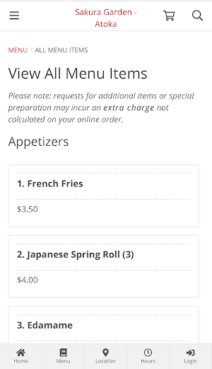 Sakura Garden - Atoka Ordering Screenshot 1
