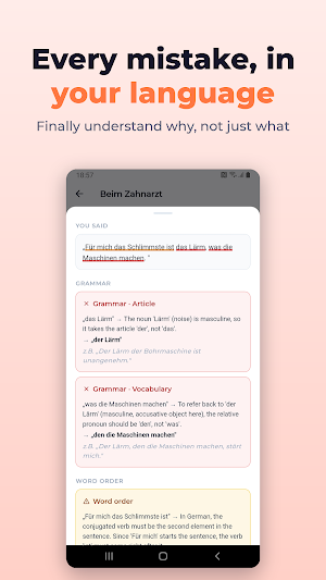 SipLingo: Learn & Speak German Screenshot 1