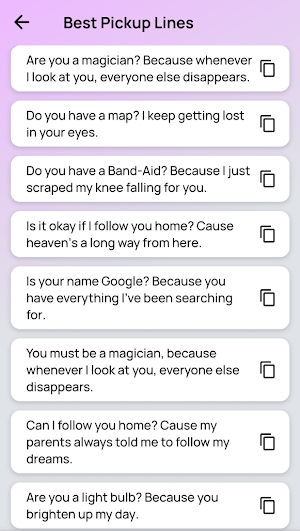 Pickup Lines - Love Messages Screenshot 3