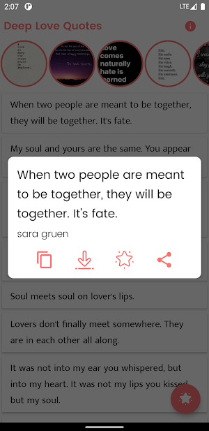 Deep Love Quotes and Sayings Screenshot 0