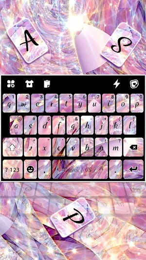 Shiny Pink Diamond Keyboard Background Screenshot 1