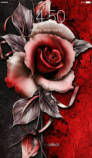 Red Rose Lock Screen Wallpaper Screenshot 3