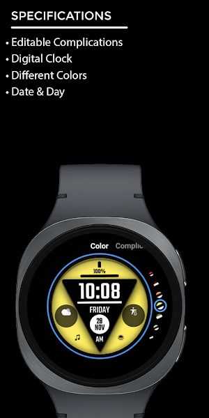Night 128 - Digital Watch Face Screenshot 3