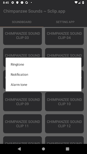Chimpanzee Sound Collections ~ Sclip.app Screenshot 3