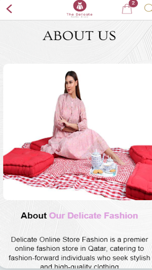 Delicate Online Store Screenshot 2