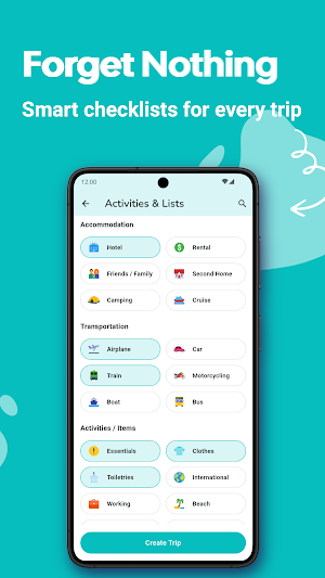 Packr - Travel Packing List Screenshot 1