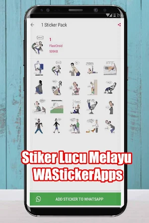 Stiker Lucu Melayu - WAStickerApps Screenshot 1