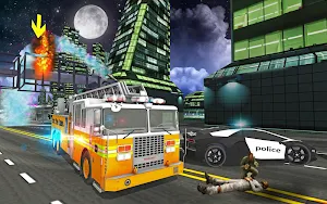 Fire Truck Rescue Driving Sim Screenshot 1