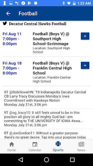 Decatur Central HS Athletics - Decatur Township Screenshot 1