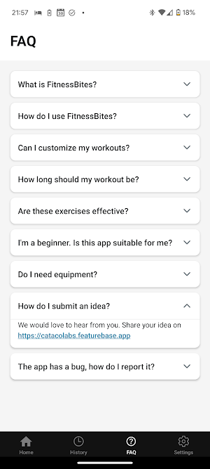 Fitness Bites Screenshot 1
