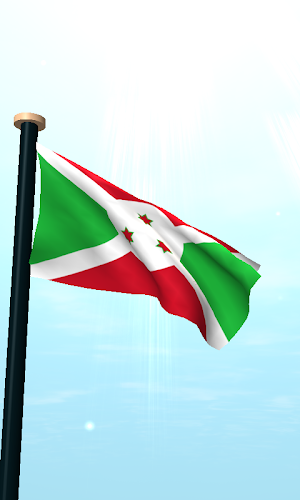 Burundi Flag 3D Live Wallpaper Screenshot 1