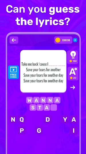 Finish The Lyrics Music Trivia Screenshot 1
