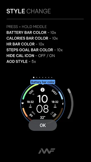 Awf Infograph - watch face Screenshot 1